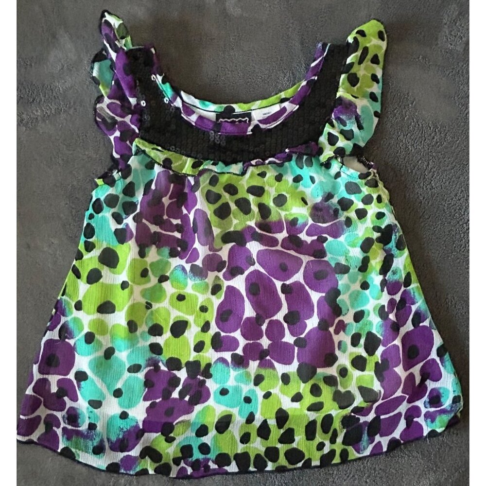 Girls Kids Sleeveless sequin top blouse size 2T